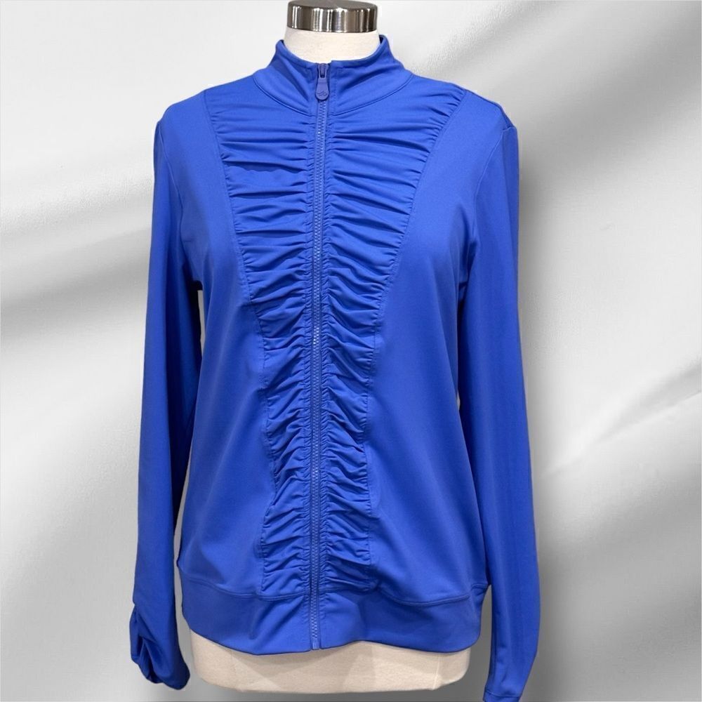 Ideology Women’s Active Solid Royal Blue Jacket in the Size Large - Picture 2 of 6